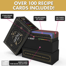 Load image into Gallery viewer, Cocktail Cards: 100 Cocktail Recipes to Master Cocktails in Bartender Flashcard Form With Step By Step Cocktail Instructions and Video Instructions Brand: Cocktail Cards