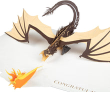 Load image into Gallery viewer, Harry Potter Pop-Up Greeting Card : HUNGARIAN HORNTAIL