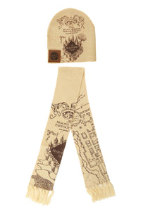 Harry Potter Marauders Map Knit Hat & Scarf Set