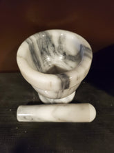 Load image into Gallery viewer, MARBLE MORTAR AND PESTLE SET