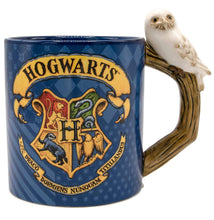 Load image into Gallery viewer, Harry Potter Hogwarts House Patterns Shaped Handle Ceramic Mug, 20 Oz, Blue