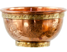 Load image into Gallery viewer, SEVEN CHAKRAS COPPER BOWL INCENSE AND CHARCOAL BURNER