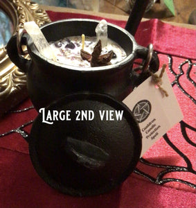 PROTECTION SPELL CAULDRON CANDLE