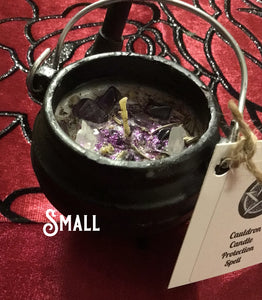 PROTECTION SPELL CAULDRON CANDLE