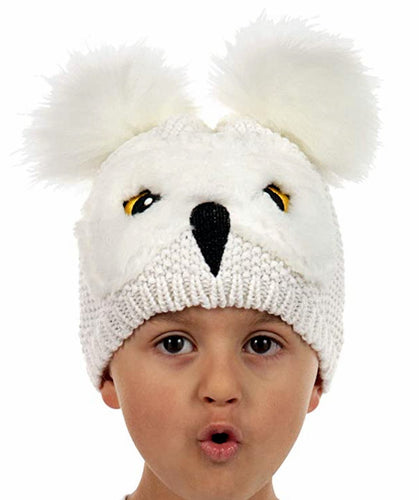 Harry Potter Hedwig Owl Pom Knit Beanie Hat for Toddler