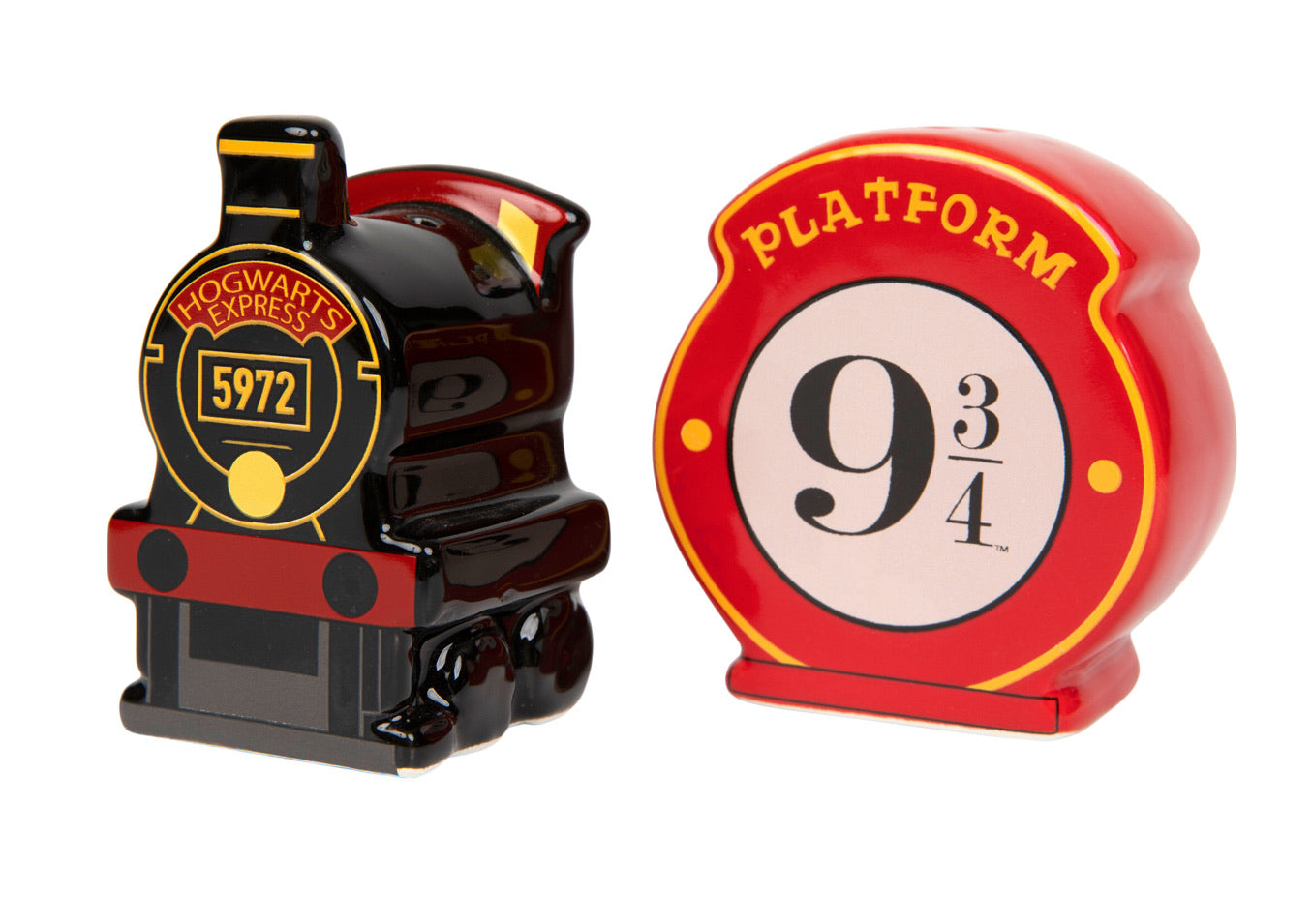 Harry Potter Hogwarts Express Platform Ceramic Salt and Pepper Shakers