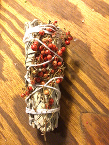 PIRUL AND WHITE SAGE SMUDGE WAND