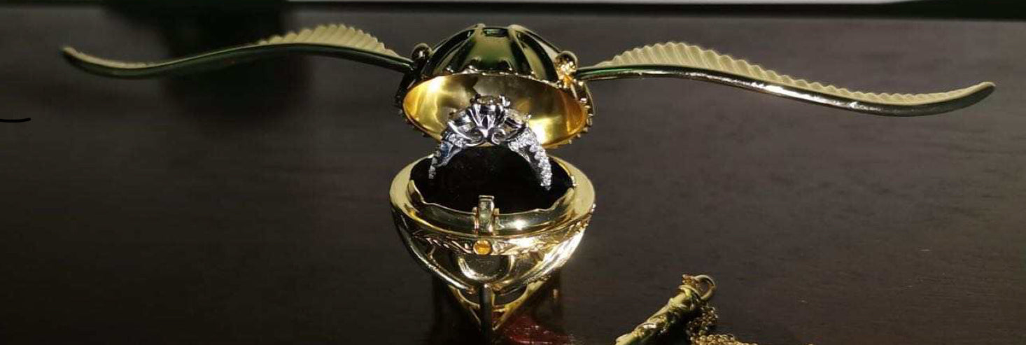GOLDEN SNITCH ENGAGEMENT RING BOX