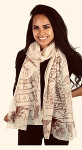 Harry Potter Marauders Map Lighrtweight Scarf for Adults and Kids!