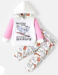 HARRY POTTER HOGWARTS LETTER GIRLS TWO PIECE PINK